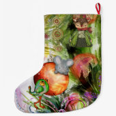 Magische Winter Funny Critters Kerstkous Grote Kerstsok (Achterkant)