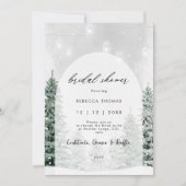 magische winter sneeuw bruids douche Uitnodiging (Voorkant)