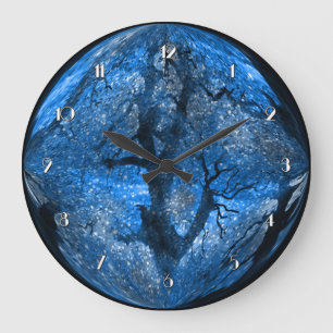 Magische winterblauw Kogelwandklok Grote Klok
