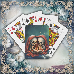 Magische wintermomenten, twee skeletten pokerkaarten