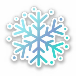 Magische wintersneeuwvlok sticker