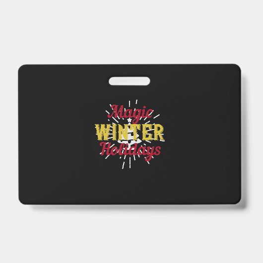 Magische Wintervakantie Badge (Voorzijde)