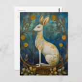 Magische witte haas Briefkaart (Voorkant / Achterkant)