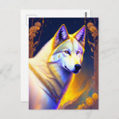 Magische Wolf, Postkruising Briefkaart (Voorkant / Achterkant)