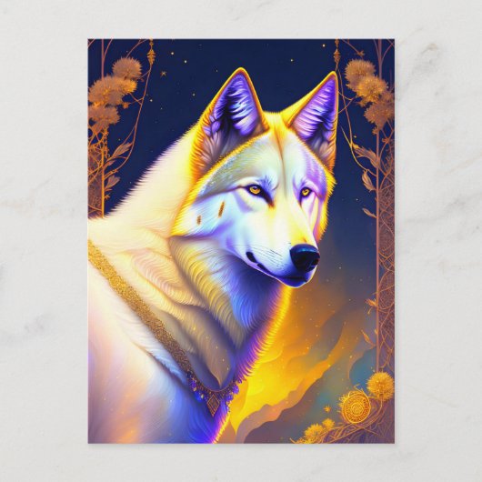 Magische Wolf, Postkruising Briefkaart (Voorkant)