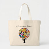 Magische woudcirkel van liefdesbloem-bruiloft grote tote bag (Voorkant)