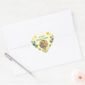 Magische woudcirkel van liefdesbloem-bruiloft hart sticker (Envelop)
