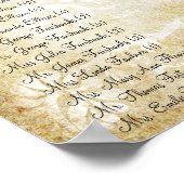 Magische woudcirkel van liefdesbloem-bruiloft poster (Hoek)