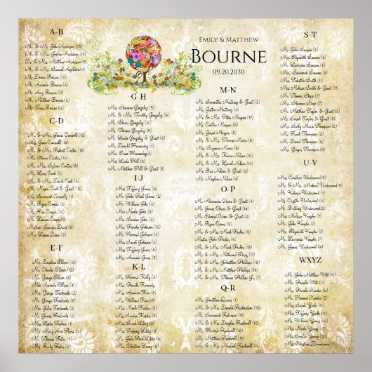 Magische woudcirkel van liefdesbloem-bruiloft poster (Voorkant)