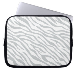 Magische Zebra Strepen Klik om aan te passen Grijz Laptop Sleeve