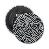 Magische Zebrastripes klikken om grijze kleur aan  Button Flesopener (Voorkant)