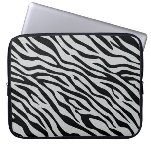 Magische Zebrastripes klikken om grijze kleur aan Laptop Sleeve