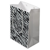 Magische Zebrastripes klikken om grijze kleur aan  Medium Cadeauzakje (Achterkant Gekanteld)