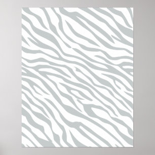 Magische Zebrastripes klikken om grijze kleur aan Poster
