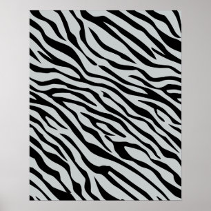 Magische Zebrastripes klikken om grijze kleur aan Poster