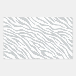 Magische Zebrastripes klikken om grijze kleur aan  Rechthoekige Sticker