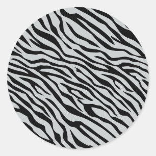 Magische Zebrastripes klikken om grijze kleur aan Ronde Sticker