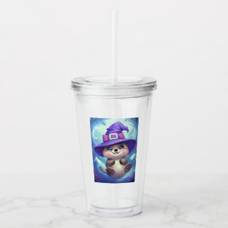 Magische Zee Otter Witch Plastic Cup Acryl Drinkbeker