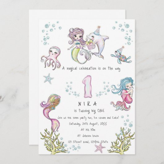 Magische zee wereld kaart (Voorkant / Achterkant)