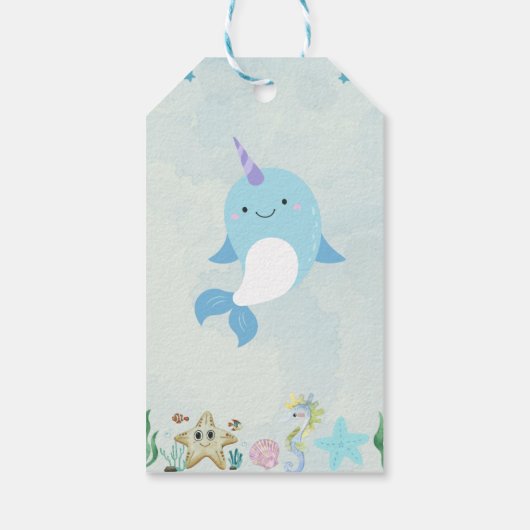 Magische Zeemeermin aquarel Dank u Cadeaulabel (Achterkant)