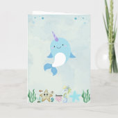 Magische Zeemeermin Aquarel Verjaardagsfeest (Achterkant)