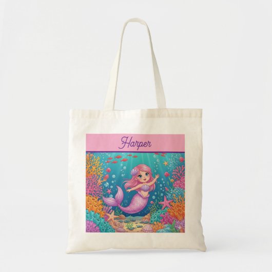 Magische zeemeermin Canvas tas (Voorkant)
