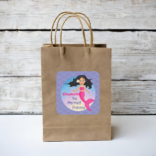 Magische zeemeermin onder het Zee Verjaardag Vierkante Sticker