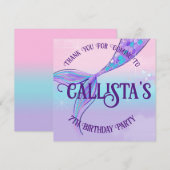 Magische zeemeermin staart dank je kaarten (Voorkant / Achterkant)