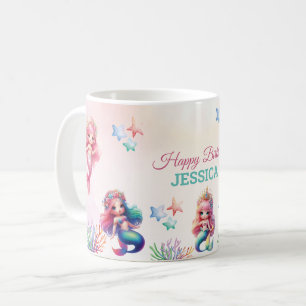 Magische Zeemeermin Verjaardag onder het Zee Koffiemok