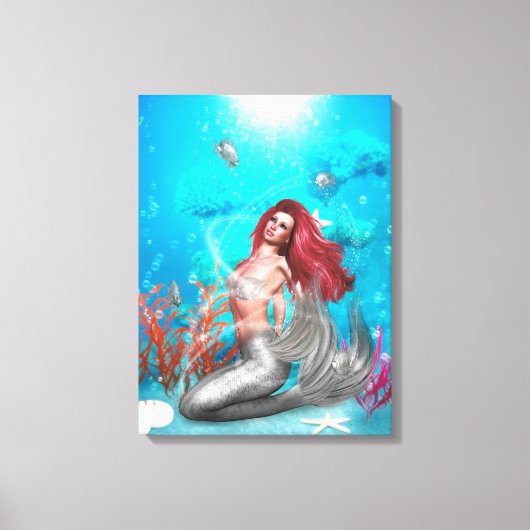 Magische Zeemeermin Verpakt Canvas Afdruk (Voorkant)