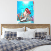 Magische Zeemeermin Verpakt Canvas Afdruk (Insitu (Slaapkamer))