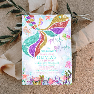 Magische Zeemeermin Zwembad Party Verjaardag uitno Kaart