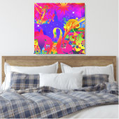 Magische zomertuin canvas afdruk (Insitu (Slaapkamer))