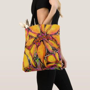 "Magische" zonnebloempitten Canvas tas