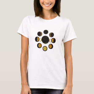 Magische zwart- en Gold-motorfasen T-shirt