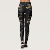  Magische Zwarte Kat Halloween Leggings (Achterkant)