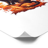 Magische zwarte kat in het herfstbos - Celestial F Poster (Hoek)