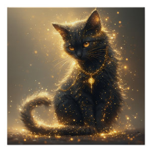 Magische Zwarte Kat Perfect Poster