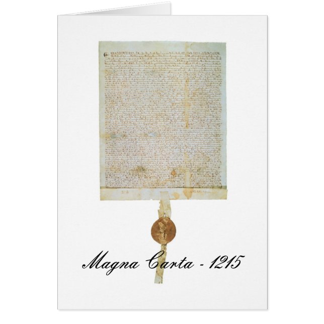 Magna Carta Libertatum - 1215 (Voorkant)