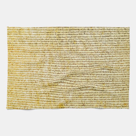 Magna Carta-tekst Theedoek (Horizontaal)