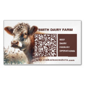 Magnat de carte de code QR pour vache Business (devant)