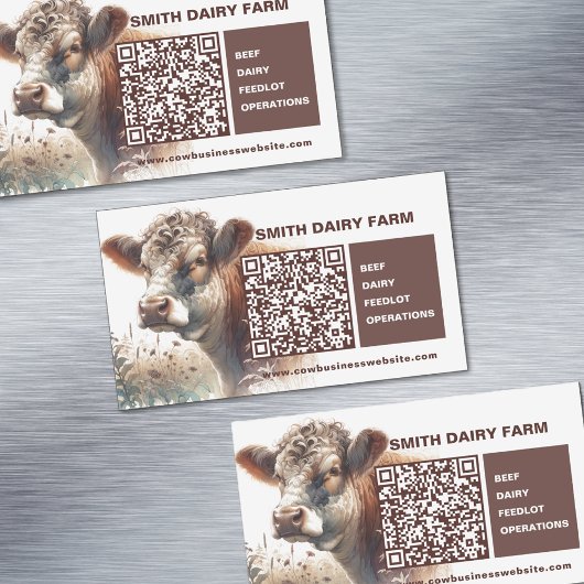 Magnat de carte de code QR pour vache Business