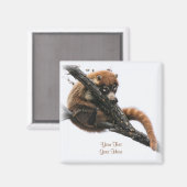 Magneet: Coatimundi #5 (vierkant) Magneet (Voorkant / Achterkant)