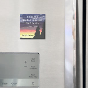 Magneet - Courage quote, Vierkant