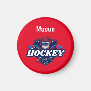 Magneet Hockey Gear - Gepersonaliseerd - Naam toev