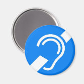 Magneet Internationaal Symbool voor de Doven (Voorkant / Achterkant)