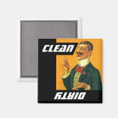 Magneet  Leuk Nette Guy Clean Vuile Vaatwasser (Voorkant / Achterkant)