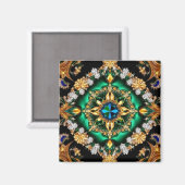 Magneet met Braziliaanse kleuren Design (Voorkant / Achterkant)