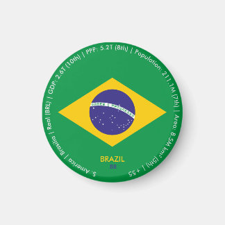 Magneet met Braziliaanse vlag