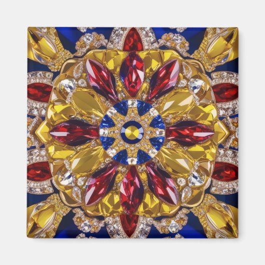 Magneet met Colombia Kleuren Design (Voorkant)